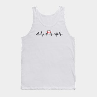 CANADA Lover Heartbeat CANADA proud Heart Beat T-Shirt Canadian Gift for CANADA lovers Father’s Day Daddy Grandad Gift Tee Mens Birthday Tank Top